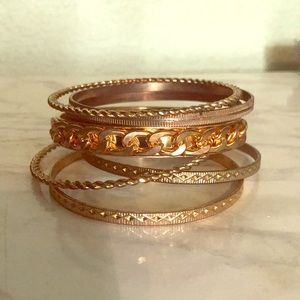 Gold bangle set